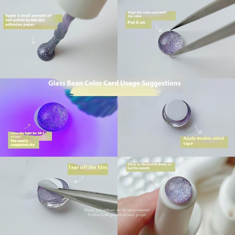 1/1.2/1.5Cm Mini Round Shaped Clear Glass Nail Polish Color Card Nail Art Color Display Tips 240/120Pcs Fake Color Chart Showing