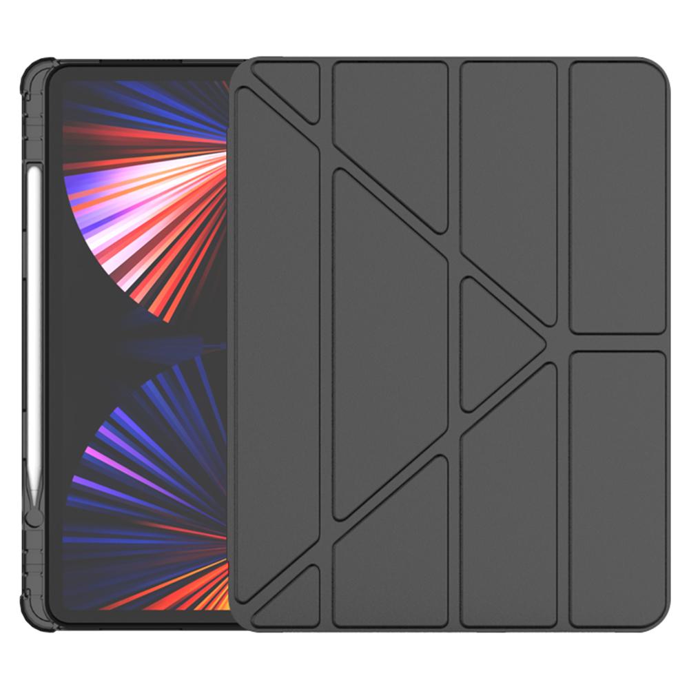 

For iPad Pro 11 (2022)/(2021)/(2020)/(2018) Case Origami Stand PU Leather+TPU Tablet Cover with Pen Slot A