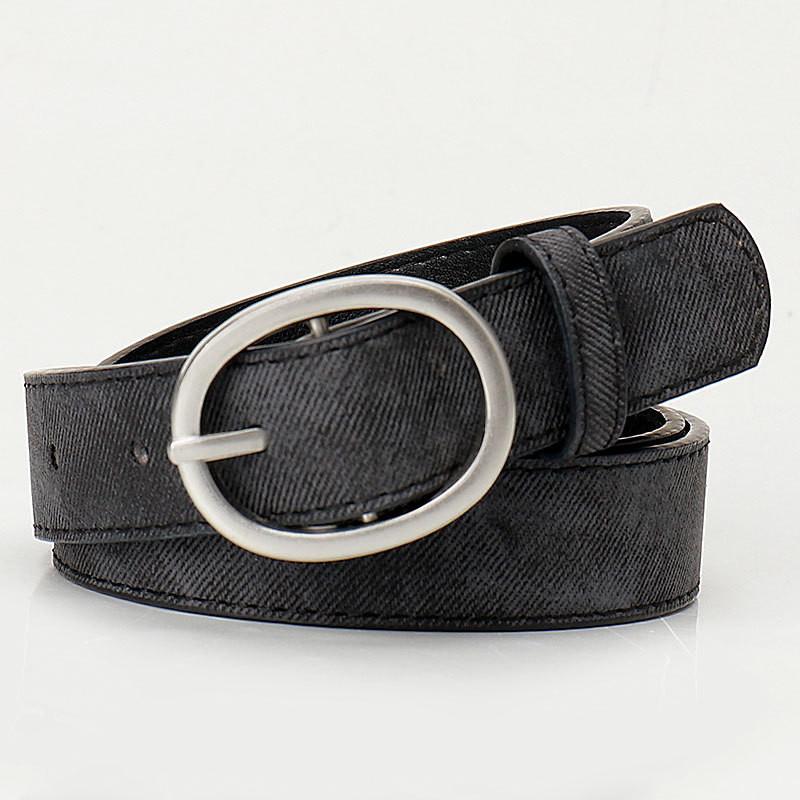 

Minimalist Pu Belt For Women With Silver Alloy Buckle For Office And Casual