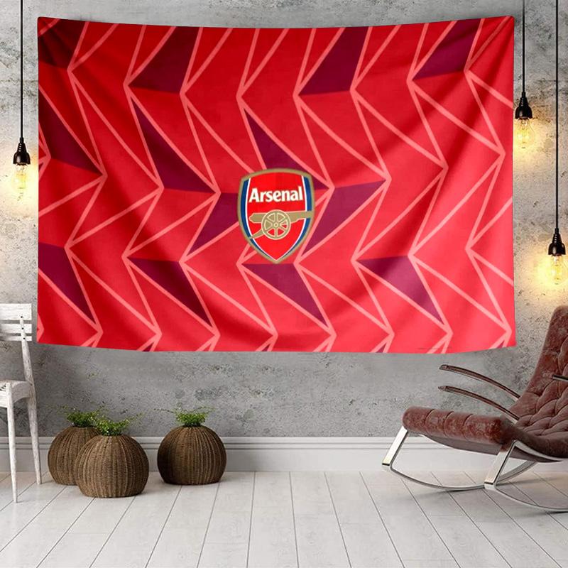 Arazzo con Stemma dell'Arsenal Football Club, Arazzo dal Design Unico, Decorazione Murale per Camera da Letto, Soggiorno, Sala Giochi, Regali di Festa Scalda Cuore per Tifosi