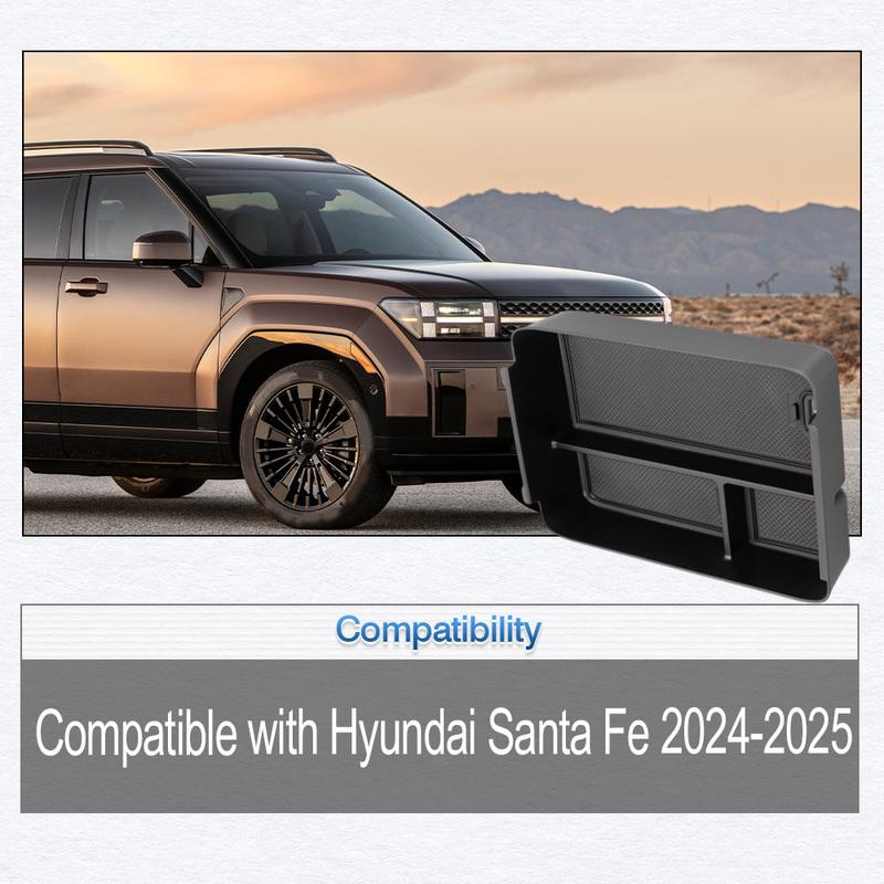 For Hyundai Santa Fe 2024-2025 Armrest Storage Box Car Center Console Armrest Storage Box Trims Tray Interior Organizer