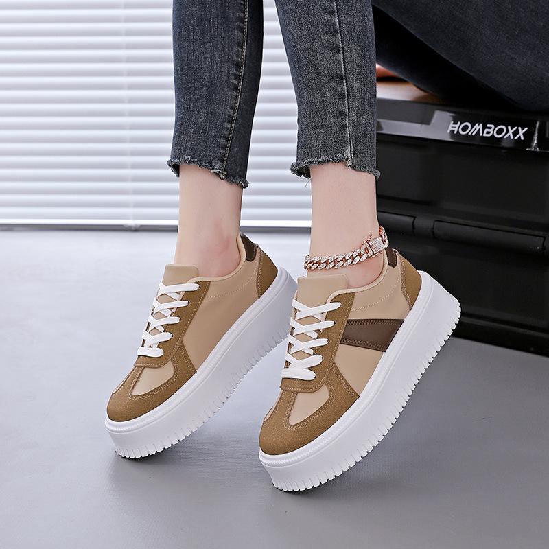 Platform white shoes women's spring and autumn 2025 new casual sports shoes women's height increase versatile board shoes women 8603-2