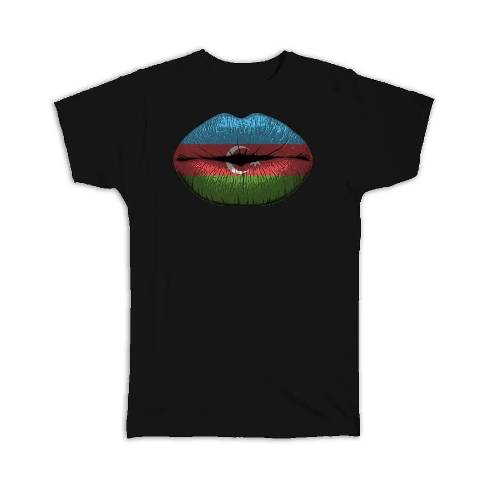 Gift T-Shirt : Lips Azerbaijani Flag Azerbaijan Expat Country For Her Woman S