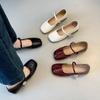 French Retro Shallow Mouth Flat Sole Shoes Women's 2025 New Autumn Skirt Fashion High Sense Mary Jane Shoes