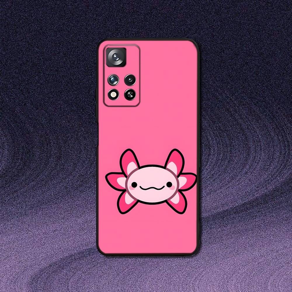 

Pink Axolotl Ocean tms Phone Case For Samsung S10,S21,FE,S21 ,Note 20,10 S25,S24,S23,Ultra,S9,S22,Plus Black Shockproof TPU Samsung S21plus