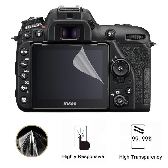 Screen Protector - Phonillico - Nikon D7500 - Pack of 2 - Resistant Plastic Film - Ultra Thin