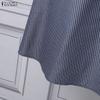 ZANZEA Women Casual Round Neck Short Sleeve Stripe Splice Dress