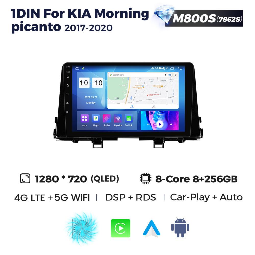 Navifly 9inch 1Din Android Car Radio Multimedia Player For KIA Morning 3 Picanto 2017-2020 GPS Stereo Wireless Carplay Auto DSP