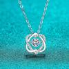 D Color 0.5ct GRA Moissanite Necklace for Women  Sparkling Simulated Diamond Pendant Beating Heart S925 Silver Fine Jewelry Gift