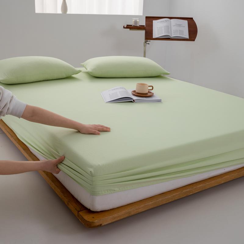 

Простыня на резинке из 100% хлопка с резинкой, регулируемый нескользящий чехол для матраса для односпальной двуспальной кровати размера «king-size» размером 140/160/180/200 см 160x200x30cm трава зеленый