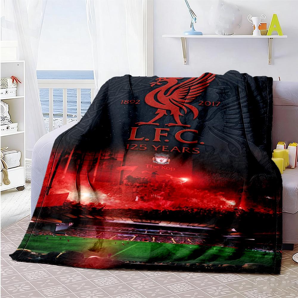 Liverpool Personalized Name Blanket Lightweight Personalized Blanket Soft Warm Cozy Versatile for Sofa Livingroom Office Chair Chair