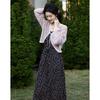 Women's Summer Tie-Knit Cardigan & Printed Chiffon Dress Set