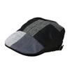 [14+ ICHIYON PLUS] Mixed-Material Winter Hunting Cap, Patchwork Hat, Newsboy Cap, Men's, Plus Size, Casual, Stylish, Adjustable Size / 103804-131-103