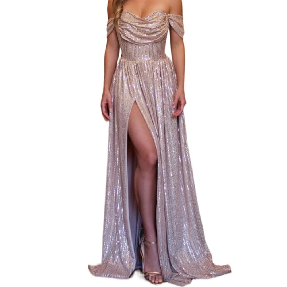 

Новое осенне-зимнее женское платье с пайетками Slim Dress Halter