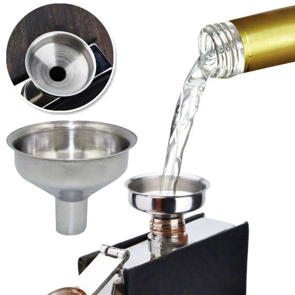 S/M/L Bar Wine Funnel Anti-Drip Mini Kitchen Liquid Dump Tool Stainless Steel Funnel  Canning
