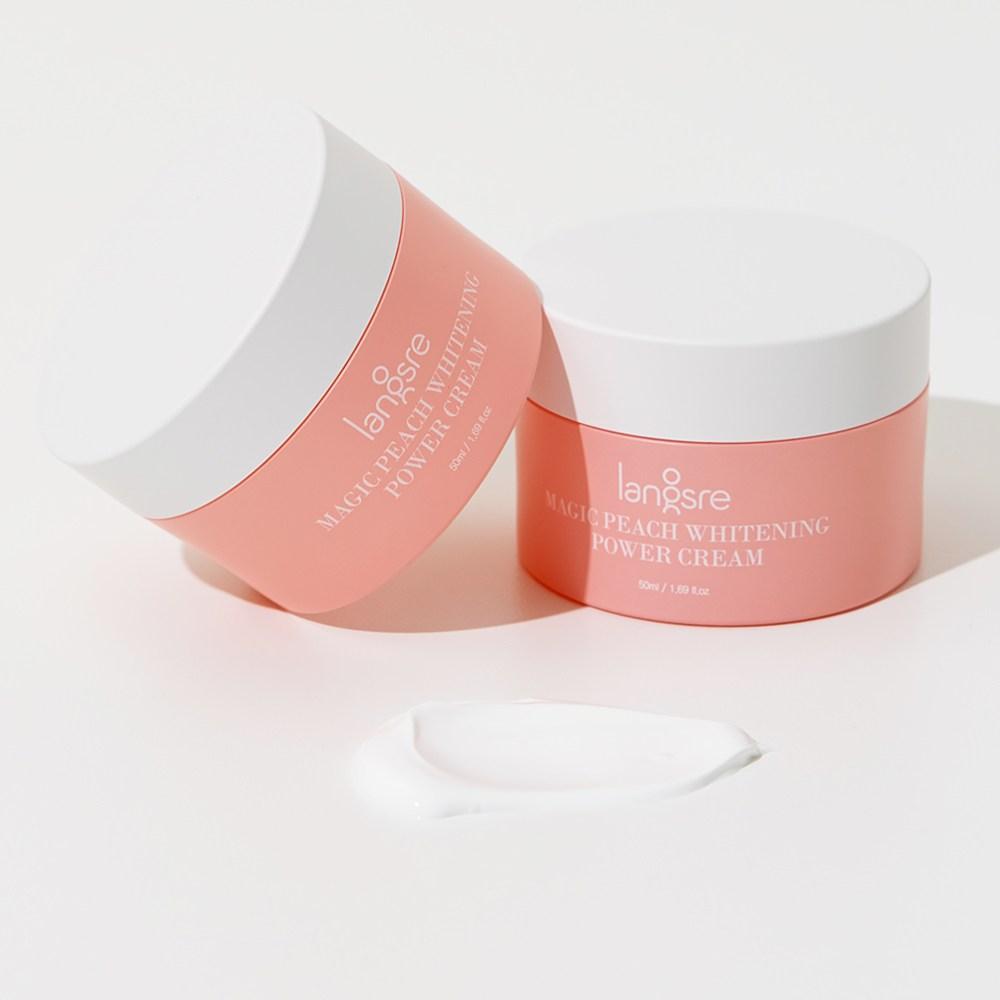 Lansre Magic Peach Whitening Power Cream Whitening Tone Up Cream 50ml, 1 Pack