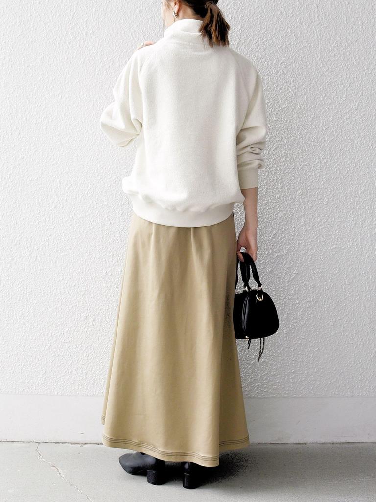 Ships Any Machine Washable Fleece-Like High Neck Pullover 722050048 Off-White One Size