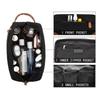 Vintage Waterproof Travel Toiletry Bag – Large-Capacity Canvas & PU Leather Dopp Kit for Men & Women