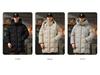 Men's Trendy Winter Hooded Down Jacket: Warm, Thickened, Mid-Length Coat with Stand Collar.