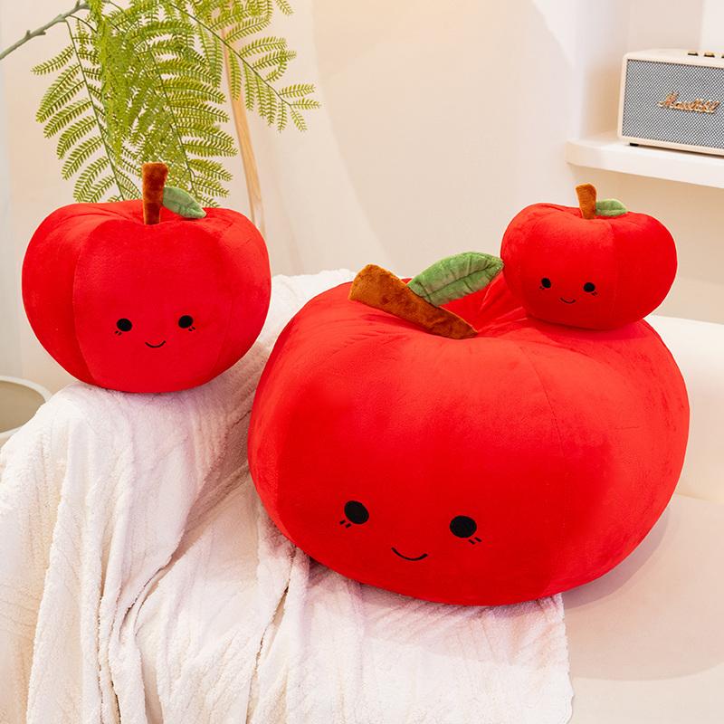 Favorite Toy Unisex Kids Red 20-50Cm Kawaii Cartoon Simulation Anime Apple Stuffed Fruit Plush Toy Children's Cute Apple Handmade Doll Pillow Gift