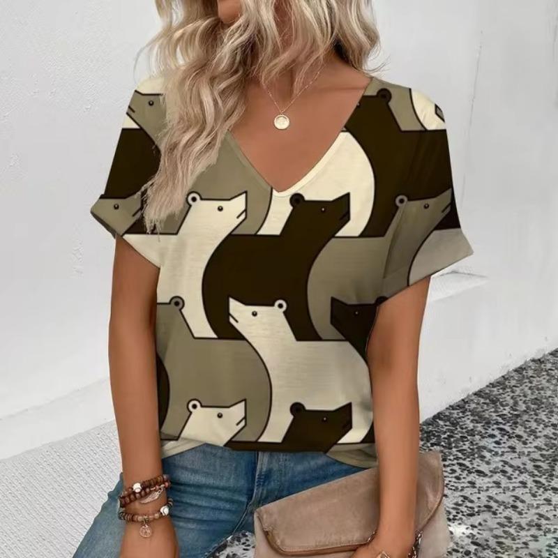 

Винтажная футболка для женщин, футболки с 3D-принтом, топ, модный пуловер, эстетичная женская одежда, летняя повседневная футболка оверсайз 6XL