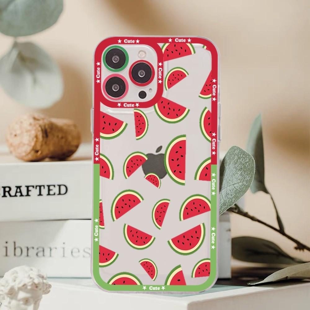 Watermelon Pattern Phone Case For Samsung S 20 21 22 23 Lite Plus Ultra Clear Mobile Cover Funda