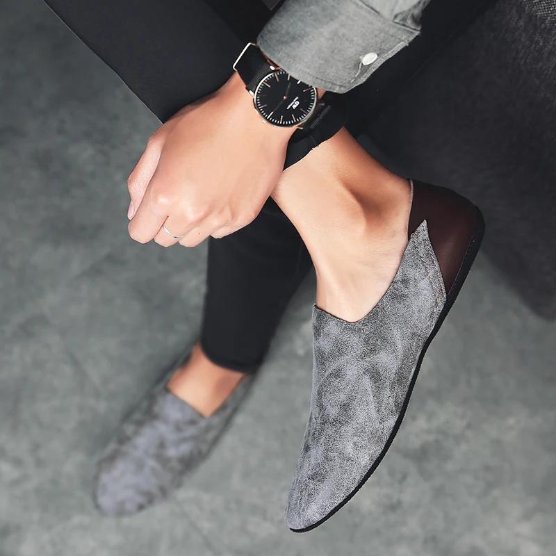 Модная мужская обувь повседневная люксовая марка 2024 мода итальянские мужские мокасины — фото 4