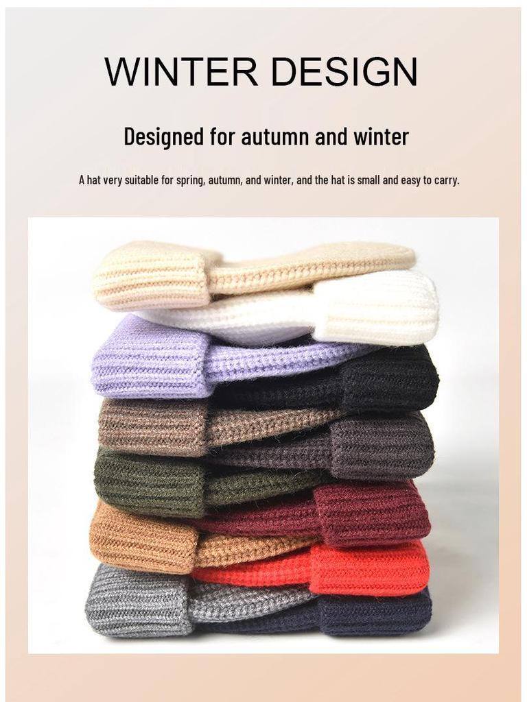 Unisex Nahtlose Strickmütze: Warme Winterwollmütze für Herren & Damen