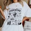 Vintage Style 90s Clothing Vintage Reputation Magic Snake Print Taylor Album Shirt Women's Harajuku Pattern Short Sleeve Shirt