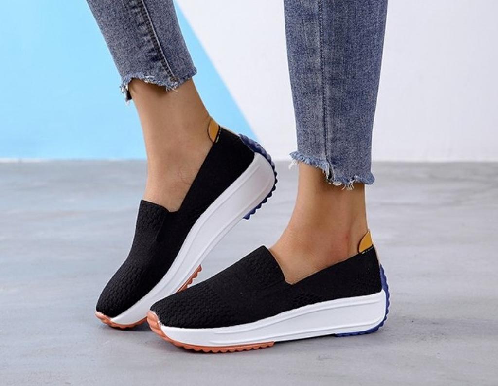 Mode Damen Ballerinas Slip On Mesh Schuhe Frau Leichte Sneaker Frühling Herbst Slipper Femme Basket Ballerinas