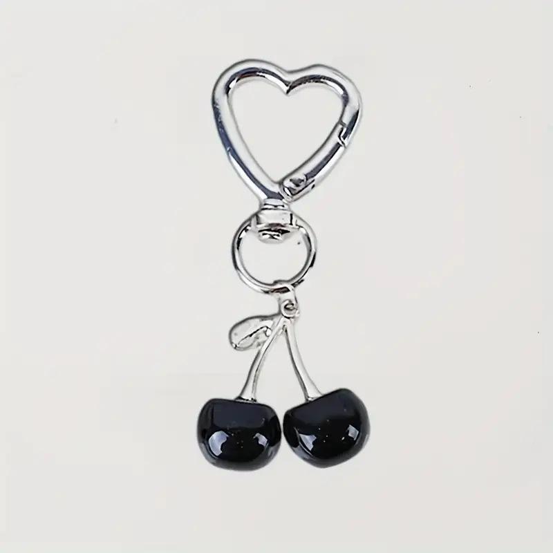 

Resin Cherry Keychain Women Bag Accessories Decorative Pendant Key Ring Couple Family Keychain Pendant