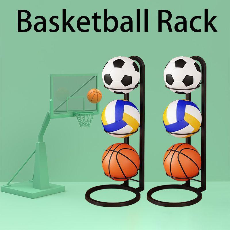 Multi-Function Ball Rack: Basketball, Football & Volleyball Storage for Kids' Rooms