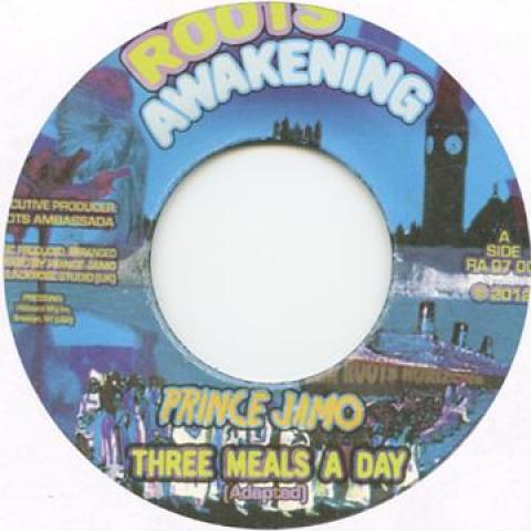 7inch Record PRINCE JAMO - Three Meals A Day / Maroon Hoffin D RA07001 Roots Awaking 2012 US Reggae, Ska & Dub Used