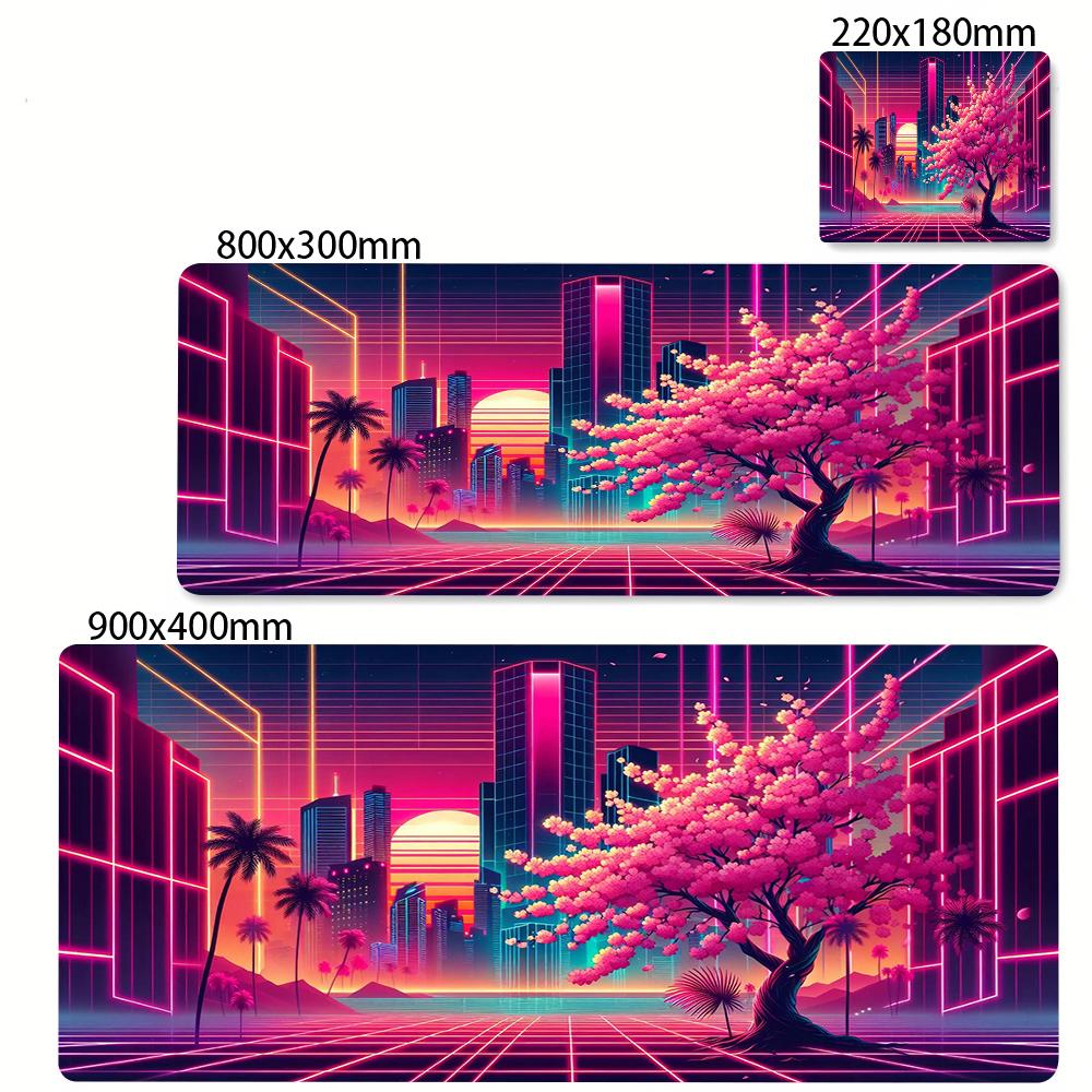 

Mouse Pad Landscape Sakura Large Deskmat Laptop Computer Accessories Mousepad Carpets Rubber Anti Slip Mousepad Kawaii Playmat Small siz180x220x2mm