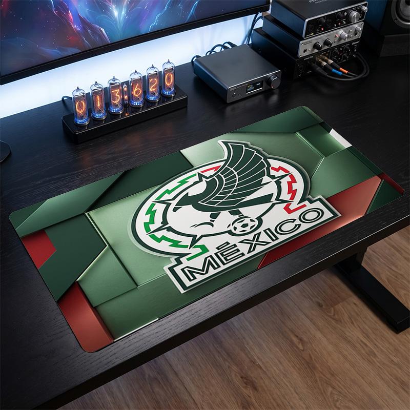 Mexico footbal Crest Mouse Pad, Extended Non Slip Rubber Desk Mat for Gaming Office Laptop Fan Gift