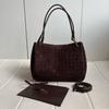 Cross-border First-layer Matte Cowhide Woven Parachute Bag Autumn and Winter Portable Bucket Bag Versatile Shoulder Messenger Women's Bag