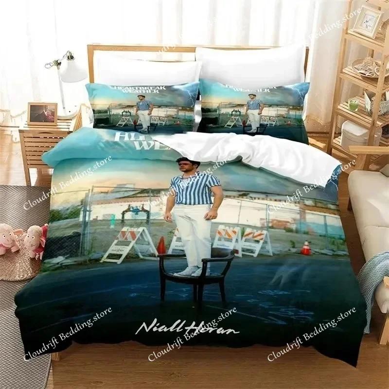 3D Print Niall Horan Sengetøjssæt, Dynebetræk Dyne Sengesæt Quiltbetræk Pudevar, King Queen Twin Størrelse Drenge Piger Voksne026