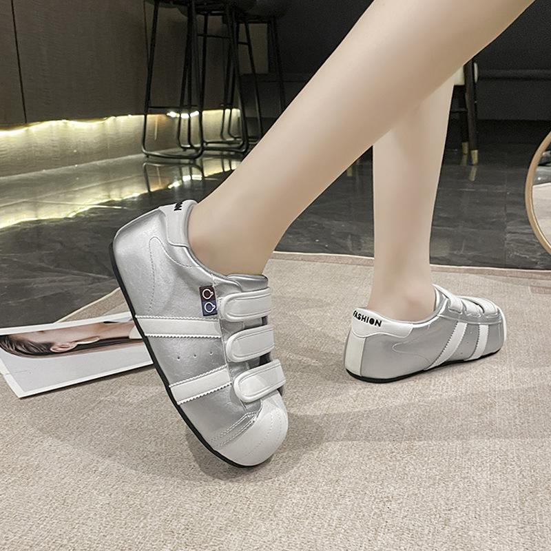 2025 new summer flat bottom height increase Forrest Gump shoes big head ugly cute sports and leisure shoes women's Velcro German training shoes