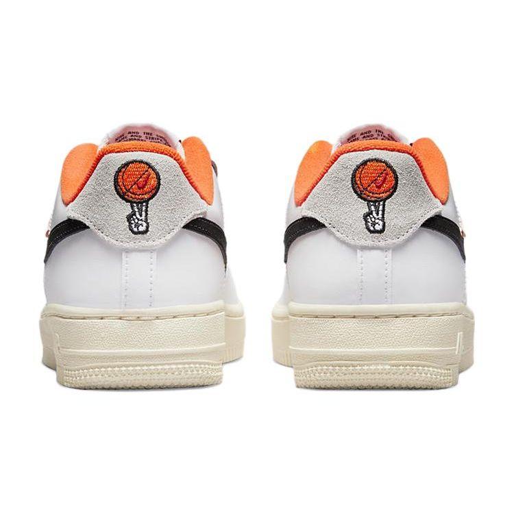 Nike Air Force 1 LV8 GS Hoops Pack - White Total Orange Kids Sneakers Coconut-Milk Black DX3361-100