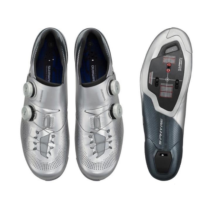 Shimano Cycling Size (Limited Edition) SH-RC903S S-PHYRE Shoes, Silver, Wide, 43.0 (27.2cm)