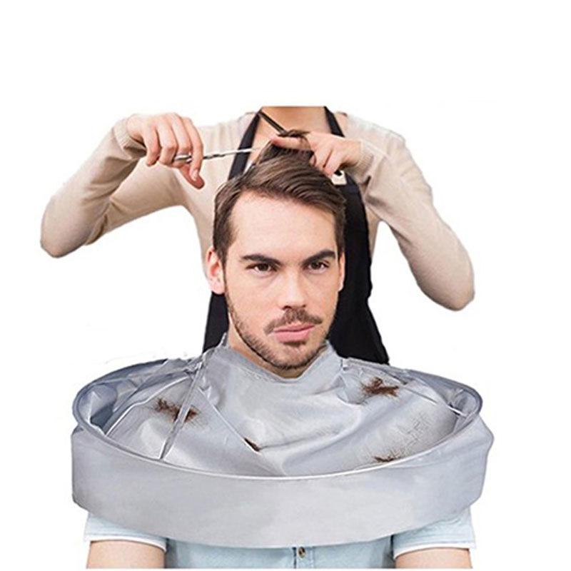 Silver Hairdressing Cape for Adults & Kids - Haircutting & Dyeing Apron
