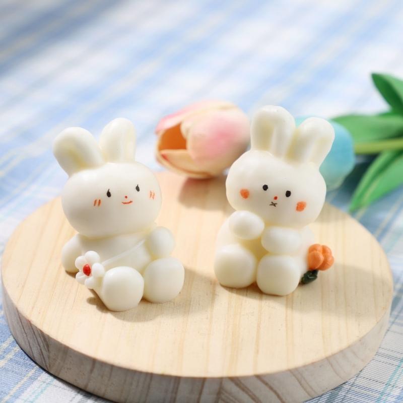 3D Rabbit Silicone Mold Easter Aromatherapy Candle Mould Resin Clay Soap Making DIY Craft Chocolate Cake Decorating Tool