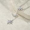 Fashionable Ins Style Star Moon Long Tassel Clavicle Chain Pendant Necklace Cross-border New 925 Silver Light Moissanite