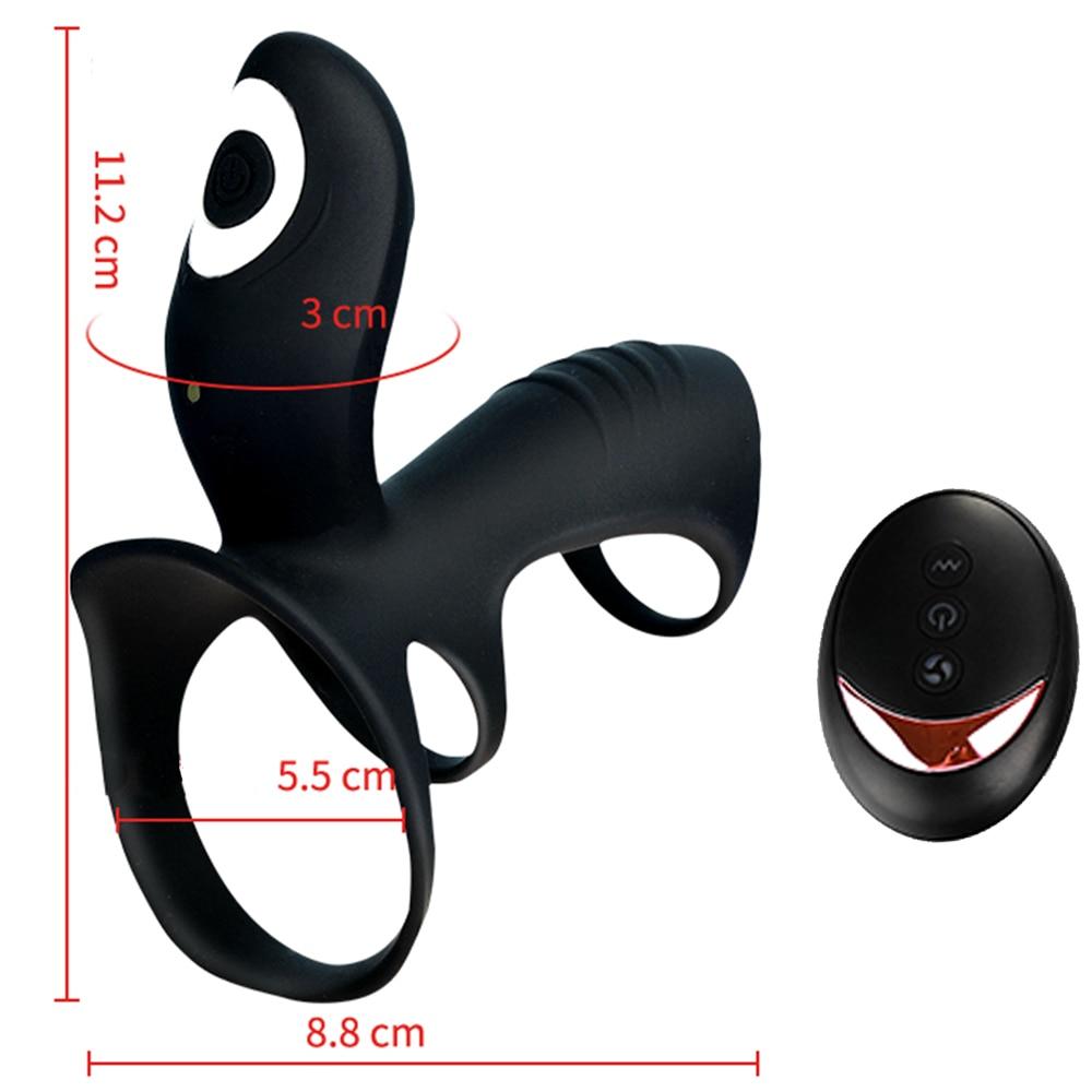 Vibrating Penis Ring Couple Vibrator Clitoris Stimulation Sex Toys for Men 10 Modes G-spot Massage Adult Products Remote Control