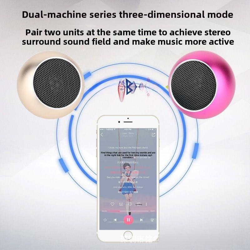 Metal Card-Insertable Bluetooth Mini Speaker with Subwoofer