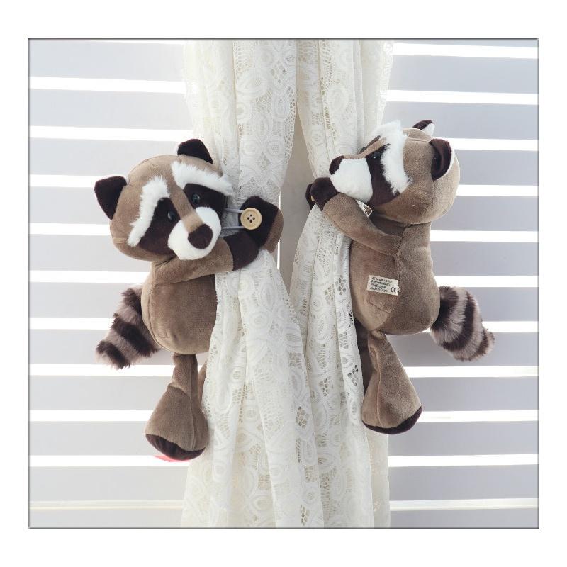 

Тигр Лев Фигурки Животных Зажим для Штор Подхваты Детский Декор Комнаты Raccoon