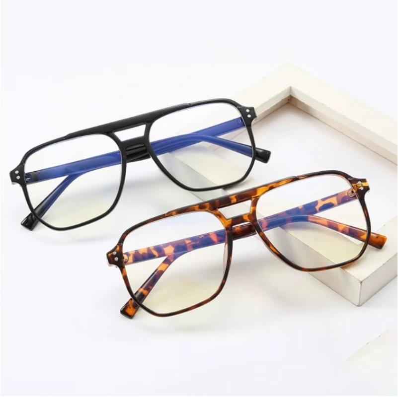 Retro Anti Blue Light Computer Glasses Frame Women Oversized Men Trendy Fashionable Stylish Eyeglasses Classic Spectacles Ouclos