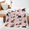 2D Digital Printing, Cartoon Cat Thickened Lamb Wool Crystal Fleece Love Blanket Blanket