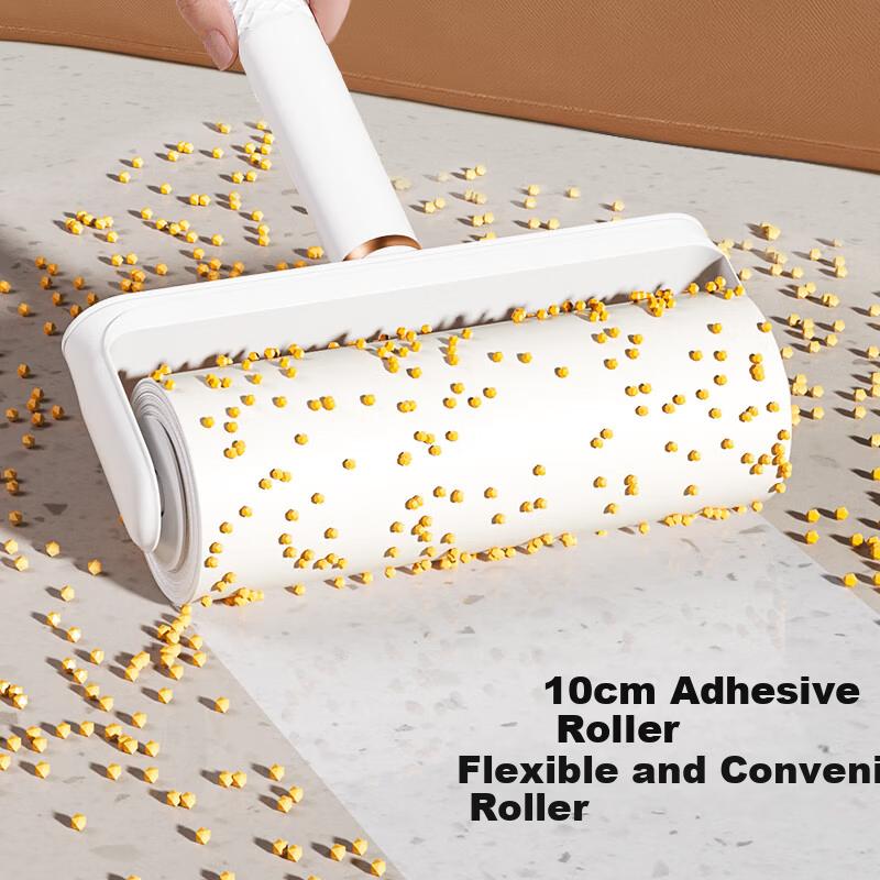 Melia Lint Roller 10cm with 180 Replacement Sheets Pet Hair Remover Brush for Clothes and Furniture