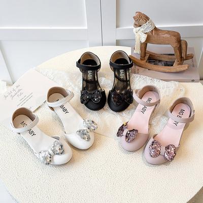 Girls' Sandals2026Summer New Children's Princess High-heeled Shoes, Little Girls' Crystal Shoes, Non-slip Stylish Performance Shoes